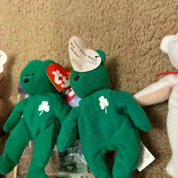 Lot Of 8 Small Beanie Babies Britannia, Erin, Maple, Glory The Bears - Picture 6 of 11